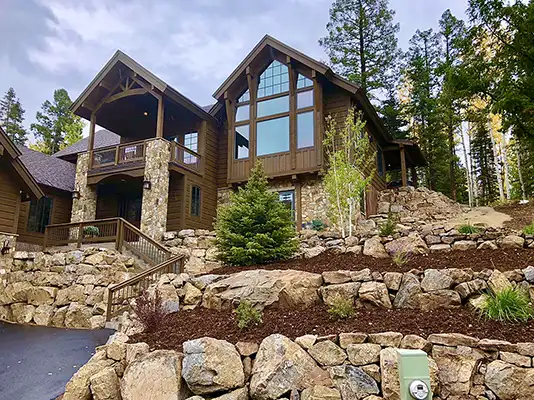 retaining walls and stairs at home near Durango