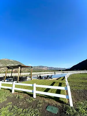 white horse fencing near Durango Colorado